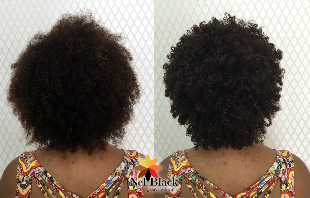 Trabalho em cabelo crespo ou cacheado no Nelblack