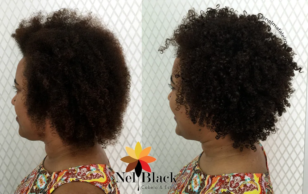 Trabalho em cabelo crespo ou cacheado no Nelblack