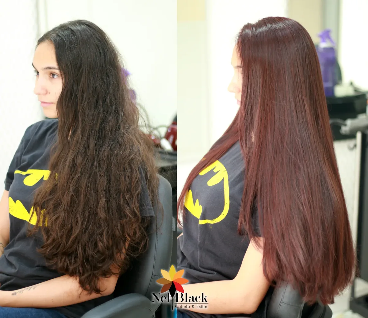 Coloração ou mechas executadas no Nelblack